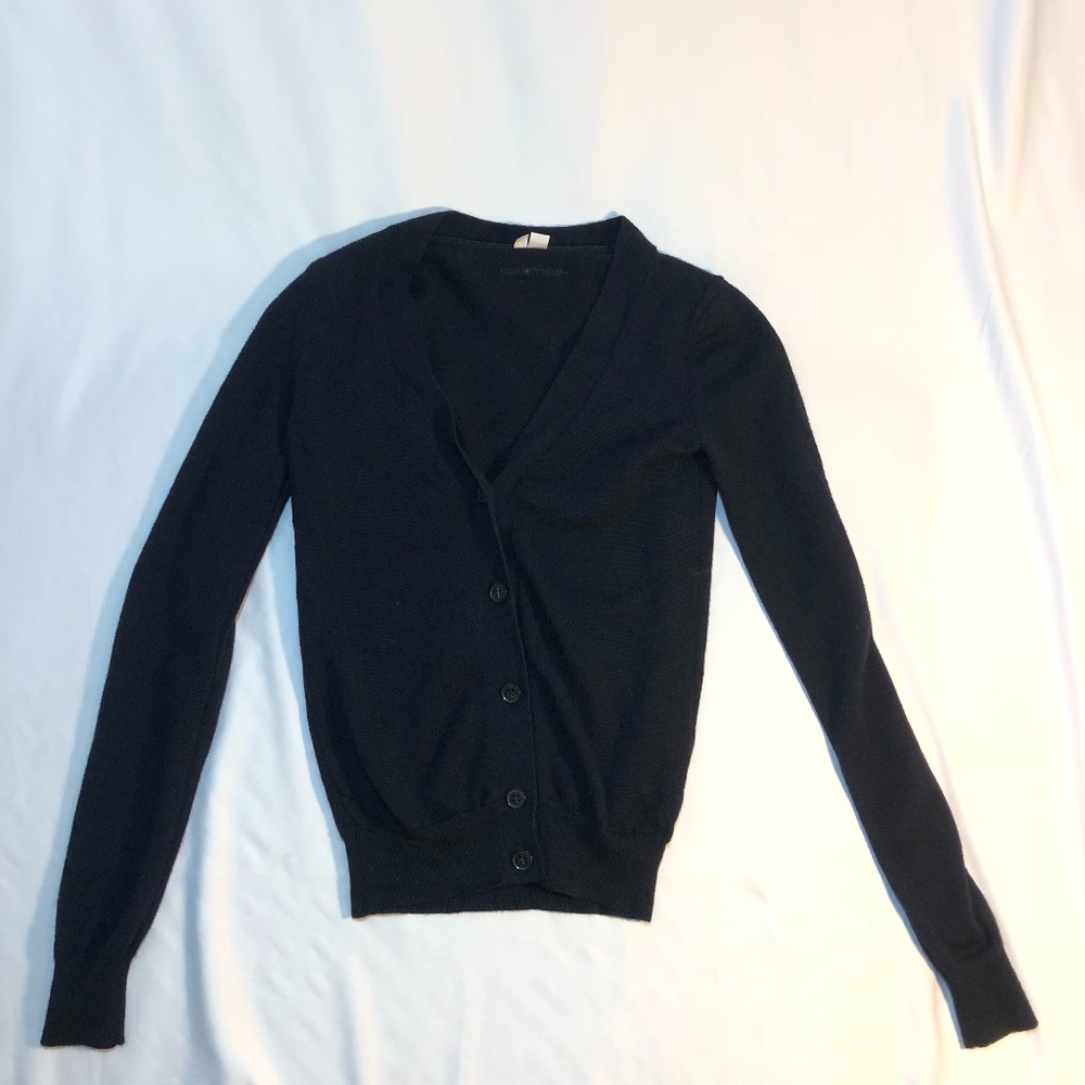 Jimmy Choo Black Wool Cardigan XS